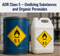Transport de substances comburantes et de peroxydes organiques sous ADR Classe 5