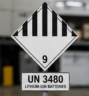 Étiquette ADR Classe 9 marchandises dangereuses diverses pour le transport de batteries au lithium