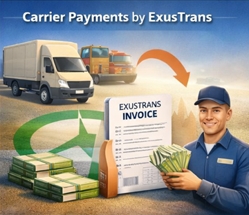 Transporteur recevant un paiement et une facture de la part d’ExusTrans après une livraison terminée