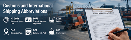 Processus de dédouanement international avec des documents de fret et des opérations de transport à un poste frontière