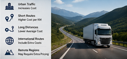 Tarification du transport de fret longue distance et itinéraires logistiques européens