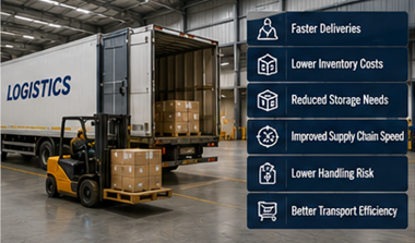 Centre de distribution logistique européen utilisant des opérations de cross-docking