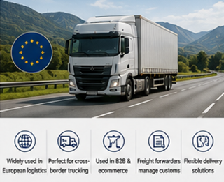 Camions européens et opérations logistiques utilisant les Incoterms DDP et DAP