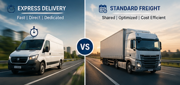 Comparaison entre la tarification de la livraison express et du transport de fret standard en Europe