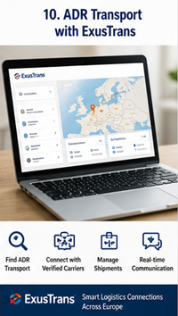 Plateforme logistique ADR reliant des clients de marchandises dangereuses et des transporteurs certifiés en Europe