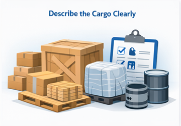 Différents types de marchandises, notamment des palettes, des boîtes et des produits emballés, sont destinés au transport.