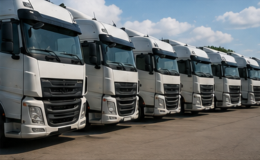 Assurance flotte couvrant plusieurs camions, remorques et véhicules logistiques commerciaux