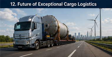 Convoi moderne de transport lourd représentant l’avenir de la logistique des marchandises hors gabarit