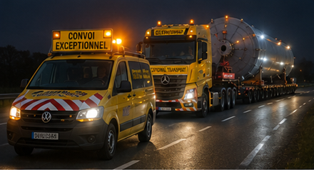 Opérations de sécurité et coordination des escortes pour le transport de cargaisons hors gabarit