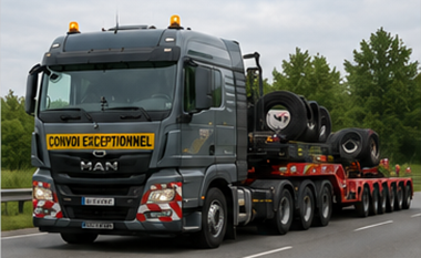 Remorque surbaissée, remorque modulaire et camion de transport lourd utilisés pour le transport exceptionnel
