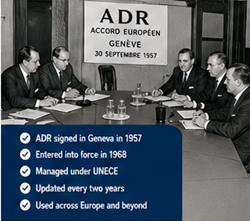 Développement historique de la réglementation ADR et du transport de marchandises dangereuses en Europe