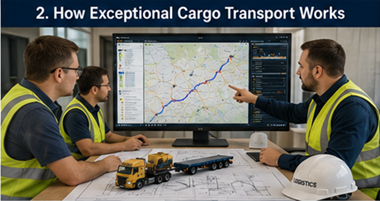 Planification logistique de marchandises exceptionnelles et opérations de transport hors gabarit