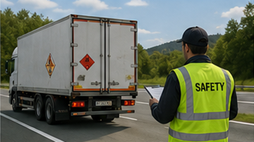 Opération logistique ADR sécurisée montrant la conformité et la gestion des risques des marchandises dangereuses