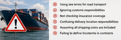 Problèmes d’expédition internationale causés par des conditions commerciales incorrectes et des malentendus logistiques