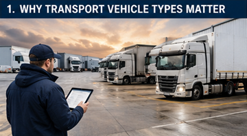 Responsable logistique choisissant un type de véhicule de transport pour une livraison de marchandises en Europe