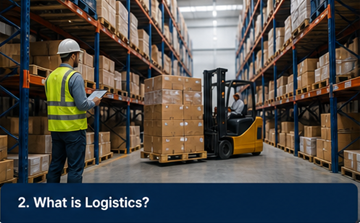 Système logistique d’entrepôt, employés gérant le stockage et la distribution des marchandises