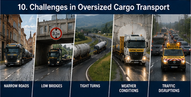 Défis du transport de marchandises hors gabarit sur des routes difficiles et dans des infrastructures urbaines