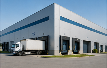 Entrepôt privé appartenant à une entreprise de fabrication et de distribution