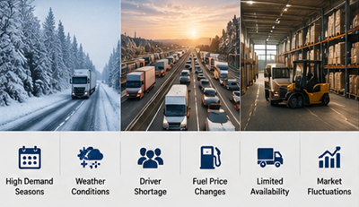 Transport de fret saisonnier très sollicité et demande logistique en Europe