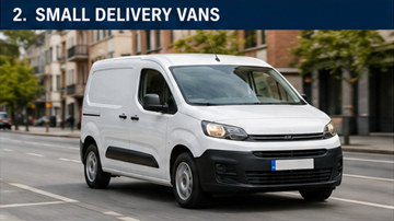 Petite fourgonnette de livraison utilisée pour le transport express et la logistique urbaine en Europe