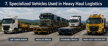 Remorques surbaissées, remorques modulaires et camions de transport lourd acheminant une marchandise hors gabarit