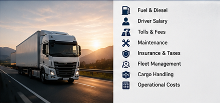 Tarification du transport de fret au kilomètre expliquée avec logistique camion et planification d’itinéraire