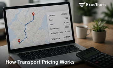 Calcul du prix de transport : logistique, distance, coût, itinéraire camion, carburant, péages en Europe