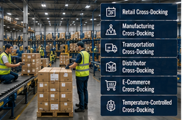 Différents types de cross-docking utilisés dans le transport et la logistique d’entrepôt