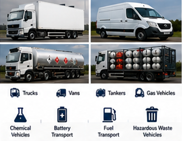Camions, utilitaires, citernes et véhicules de transport nécessitant une conformité ADR en Europe