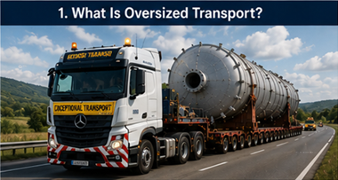 Camion de transport lourd acheminant une cargaison industrielle hors gabarit à travers l’Europe
